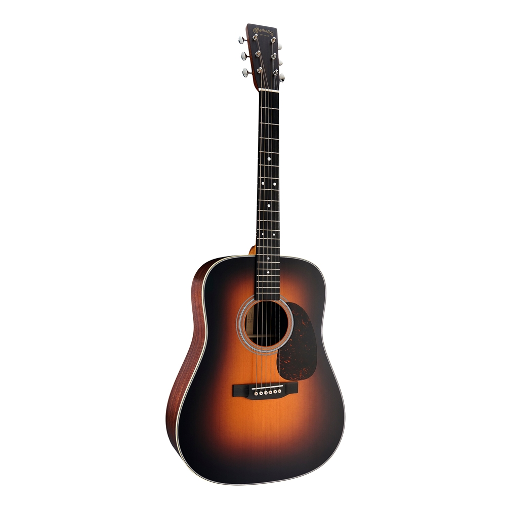 Martin D-28 SATIN 1935 BURST Dreadnought Acoustic Guitar - Spruce/Rosewood, Satin, 1935 Sunburst, w/ Molded Hardshell Case